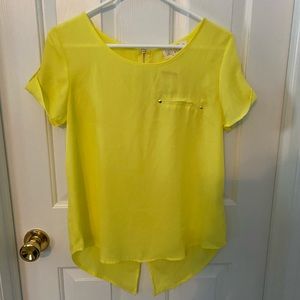 Lemon Yellow Chiffon Shirt